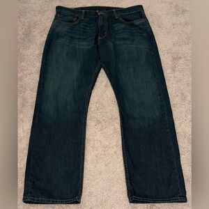 Levi's 514 Men's Straight Leg Jeans Dark Blue Stretch Mid Rise Size 34x30